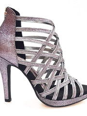 Carica immagine nella Galleria, Wish Dance Shop Intrigo in Glitter Carbon e Plateaux
