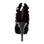 Load image into Gallery viewer, Intrigo (780) - Woman&#39;s Sandal in Black Suede with Wide Stiletto Heel and Plateau
