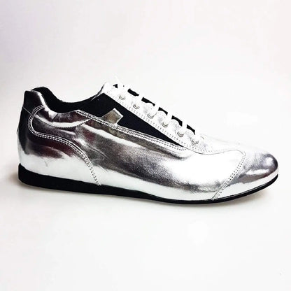 Scarpa sneaker in pelle argentata FIESTA Ivan Wish Dance Shop, design elegante e comodo per ballare e passeggiare.