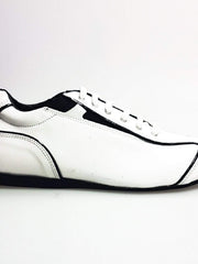 Load image into Gallery viewer, Wish Dance Shop Ivan - Sneaker in Pelle Bianca Profili Neri Habana
