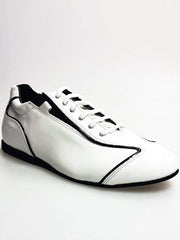 Load image into Gallery viewer, Wish Dance Shop Ivan - Sneaker in Pelle Bianca Profili Neri Habana
