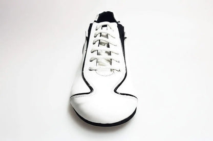 Scarpa sneaker Habana in pelle bianca con profili neri e suola in Microlight, stile comodo e moderno di Wish Dance Shop.