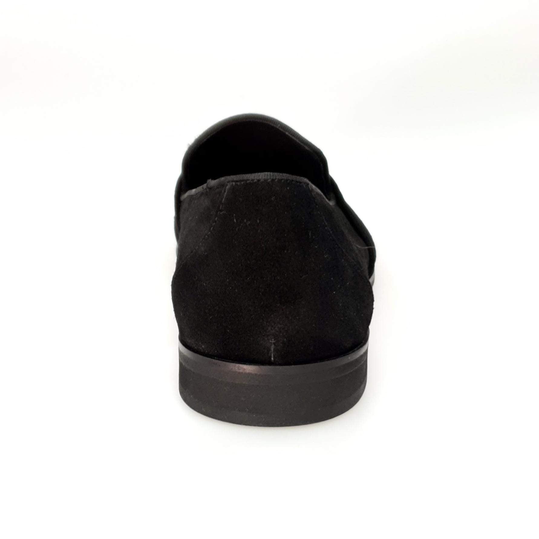 Mocassino da uomo Jackson in camoscio nero Wish Dance Shop, fodera in vera pelle, scarpa elegante e confortevole in stile classico