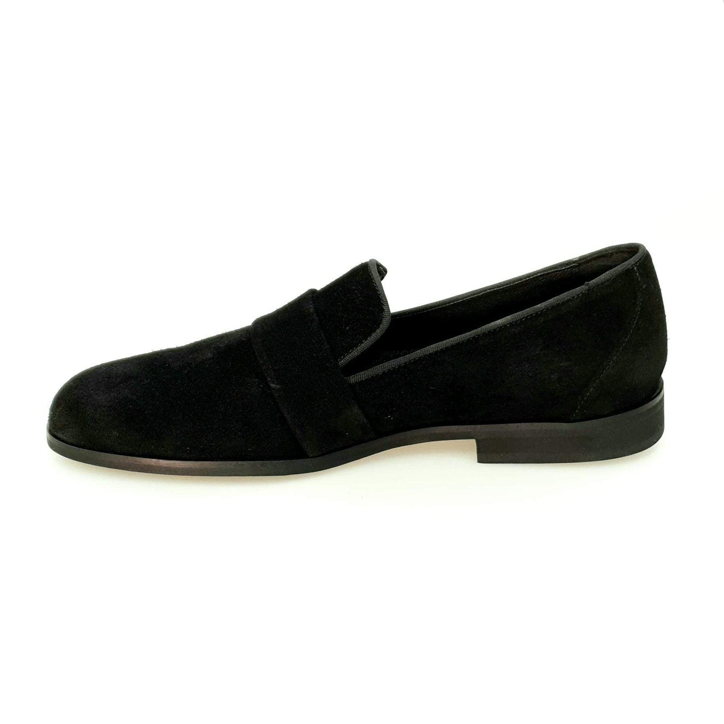 Mocassino da uomo Jackson Wish Dance Shop in camoscio nero, foderato in vera pelle italiana, suola morbida e stile elegante