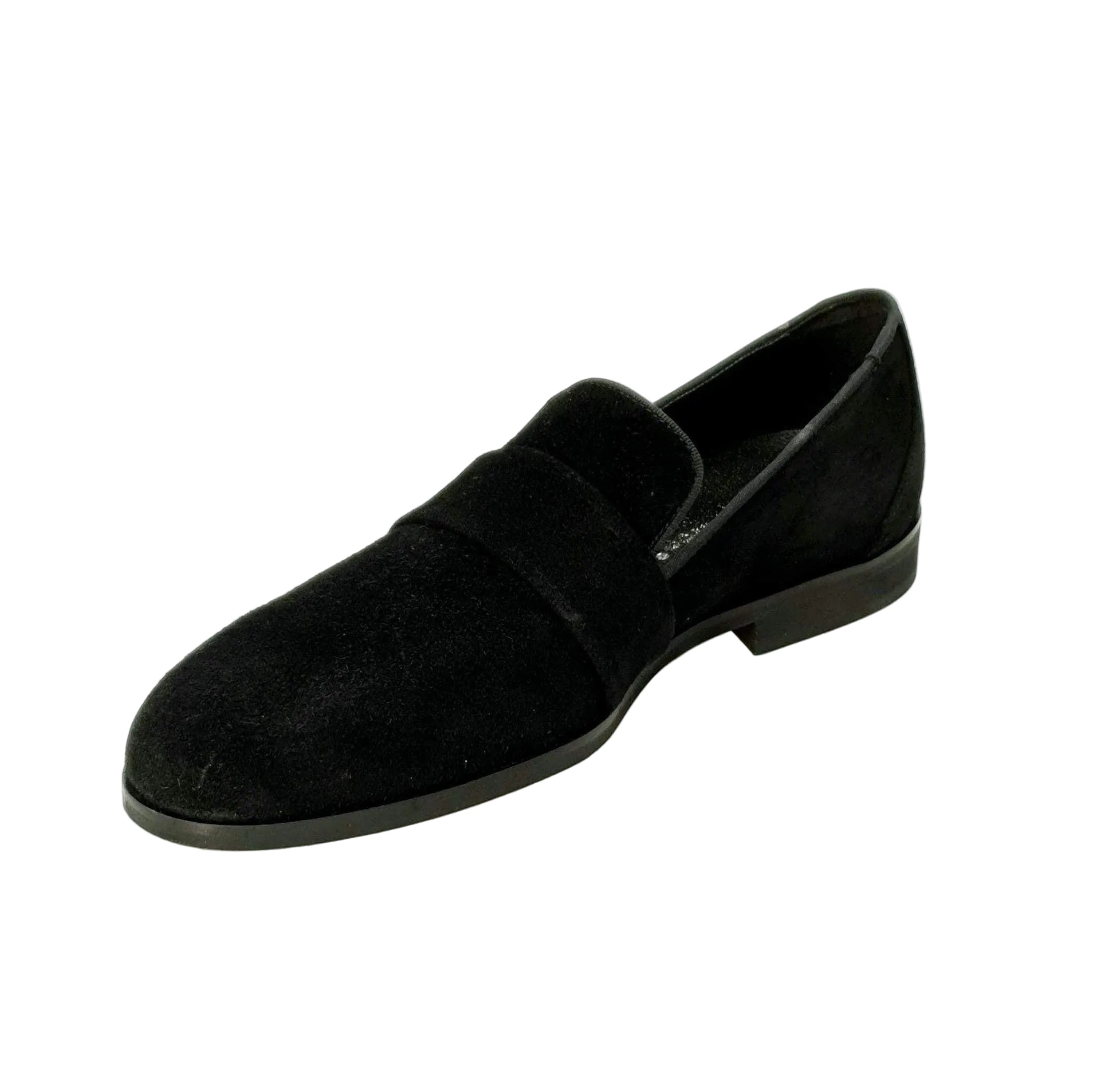 Mocassino da uomo Jackson in camoscio nero con fodera in vera pelle, scarpa elegante Wish Dance Shop.