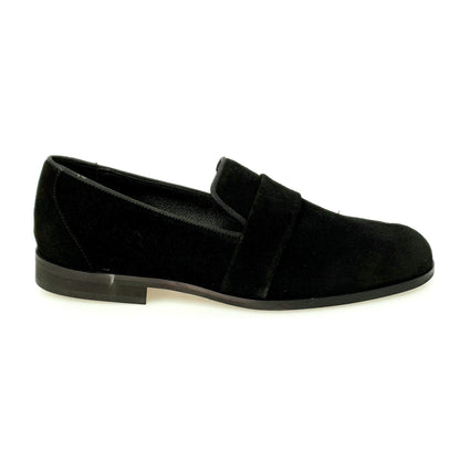 Mocassino da uomo Jackson in camoscio nero con fodera in vera pelle, scarpa elegante di Wish Dance Shop.
