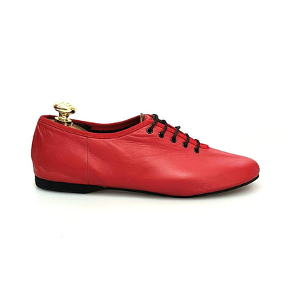 Scarpa Jazz Wish Dance Shop Jazz 04 in pelle rossa, comoda e elegante, ideale per ballo e danza.