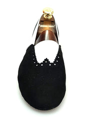 Load image into Gallery viewer, Wish Dance Shop Jazz 06 Camoscio Nero Elastico Bianco
