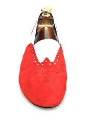Carica immagine nella Galleria, Wish Dance Shop Jazz 06 Camoscio Rosso Elastico Bianco