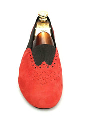 Carica immagine nella Galleria, Wish Dance Shop Jazz 06 Camoscio Rosso Elastico Nero
