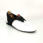 Load image into Gallery viewer, Wish Dance Shop Jazz 06 Pelle Bianca Elastico Nero
