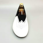 Load image into Gallery viewer, Wish Dance Shop Jazz 06 Pelle Bianca Elastico Nero
