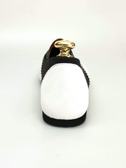 Carica immagine nella Galleria, Wish Dance Shop Jazz 06 Pelle Bianca Elastico Nero
