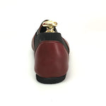 Load image into Gallery viewer, Wish Dance Shop Jazz 06 Pelle Bordeaux Elastico Nero
