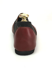 Carica immagine nella Galleria, Wish Dance Shop Jazz 06 Pelle Bordeaux Elastico Nero
