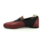 Load image into Gallery viewer, Wish Dance Shop Jazz 06 Pelle Bordeaux Elastico Nero
