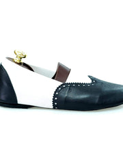 Carica immagine nella Galleria, Wish Dance Shop Jazz 06 Pelle Nera Elastico Bianco
