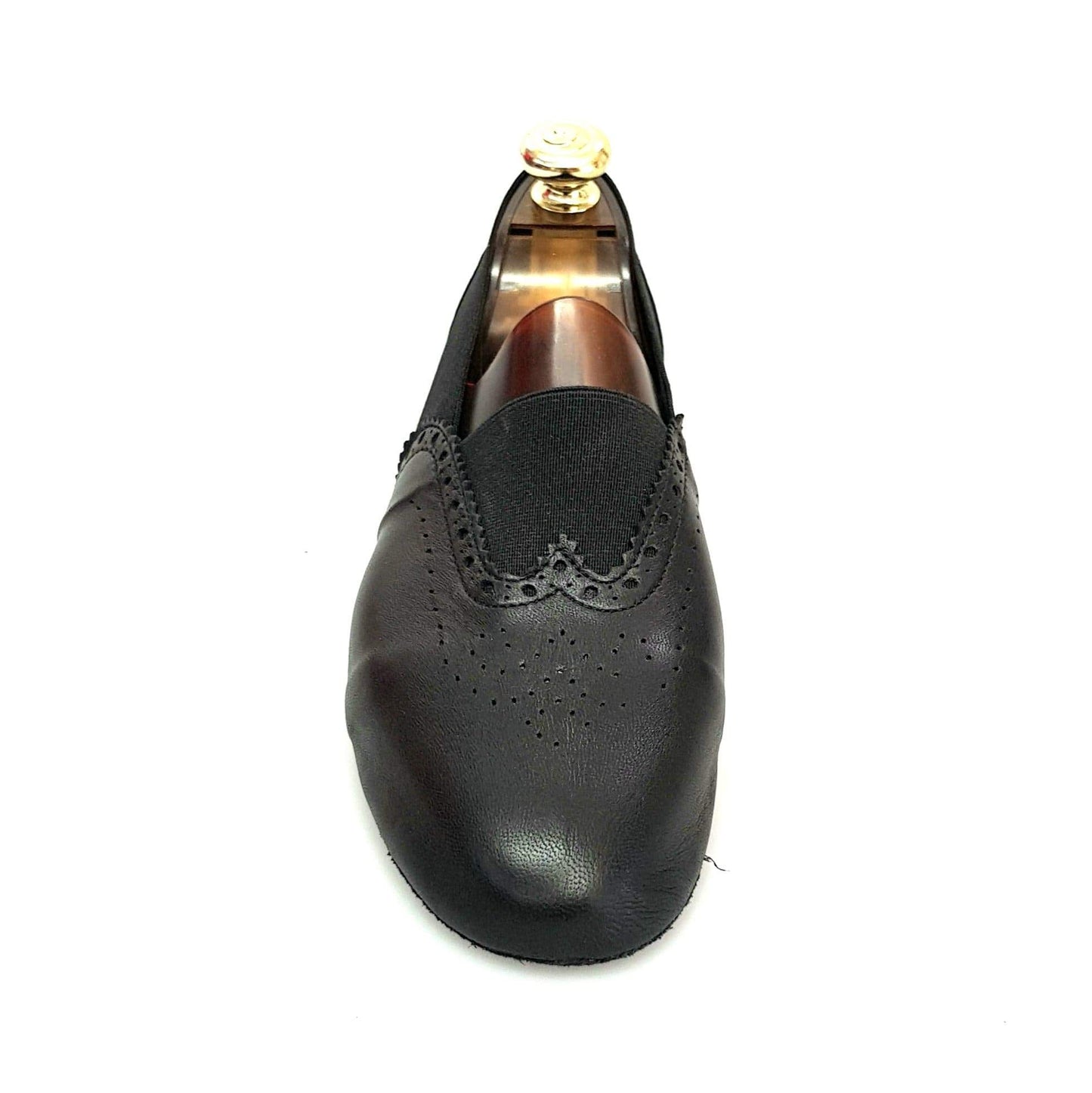 Scarpe Jazz Wish Dance Shop Roly Jazz 06 in pelle nera con elastico nero e suola bufalo Comfort Flex