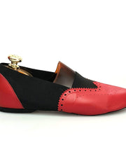 Carica immagine nella Galleria, Wish Dance Shop Jazz 06 Pelle Rossa Elastico Nero
