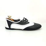 Load image into Gallery viewer, Wish Dance Shop Jazz 07 Pelle Nera Pelle Bianca con Krò Bianco
