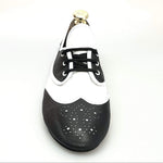 Load image into Gallery viewer, Wish Dance Shop Jazz 07 Pelle Nera Pelle Bianca con Krò Bianco
