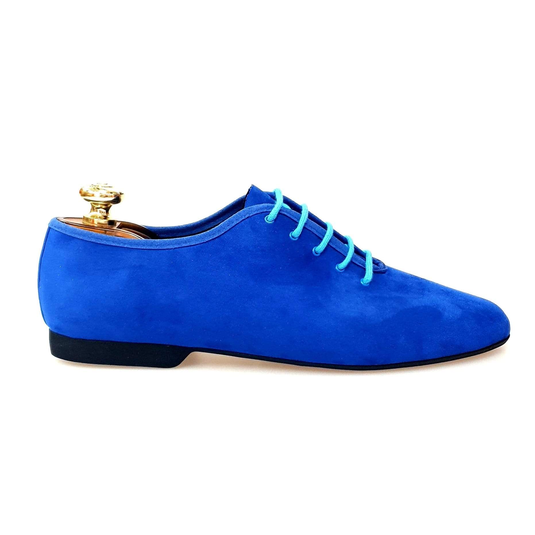 Scarpa Jazz 03 da allenamento in camoscio blu di Wish Dance Shop, ideata per danza e fitness.