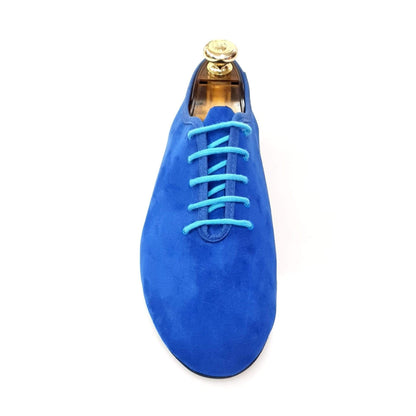 Scarpa Jazz 03 da allenamento in camoscio blu di Wish Dance Shop, ideale per danza e attività sportive.