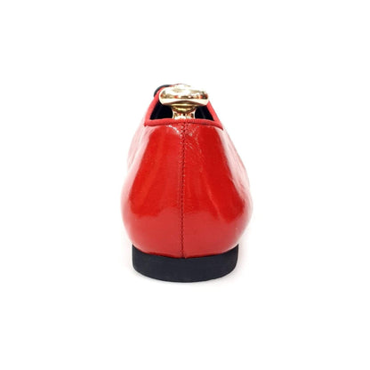 Scarpa Jazz 04 da allenamento in vernice rossa, marca Wish Dance Shop, con suola antiscivolo e design elegante per danza.
