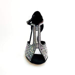 Load image into Gallery viewer, Wish Dance Shop L6 Scarpa Da Donna in Raso Nero Con Svarowski Boreali
