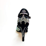 Load image into Gallery viewer, Wish Dance Shop L6 Scarpa Da Donna in Raso Nero Con Svarowski Boreali
