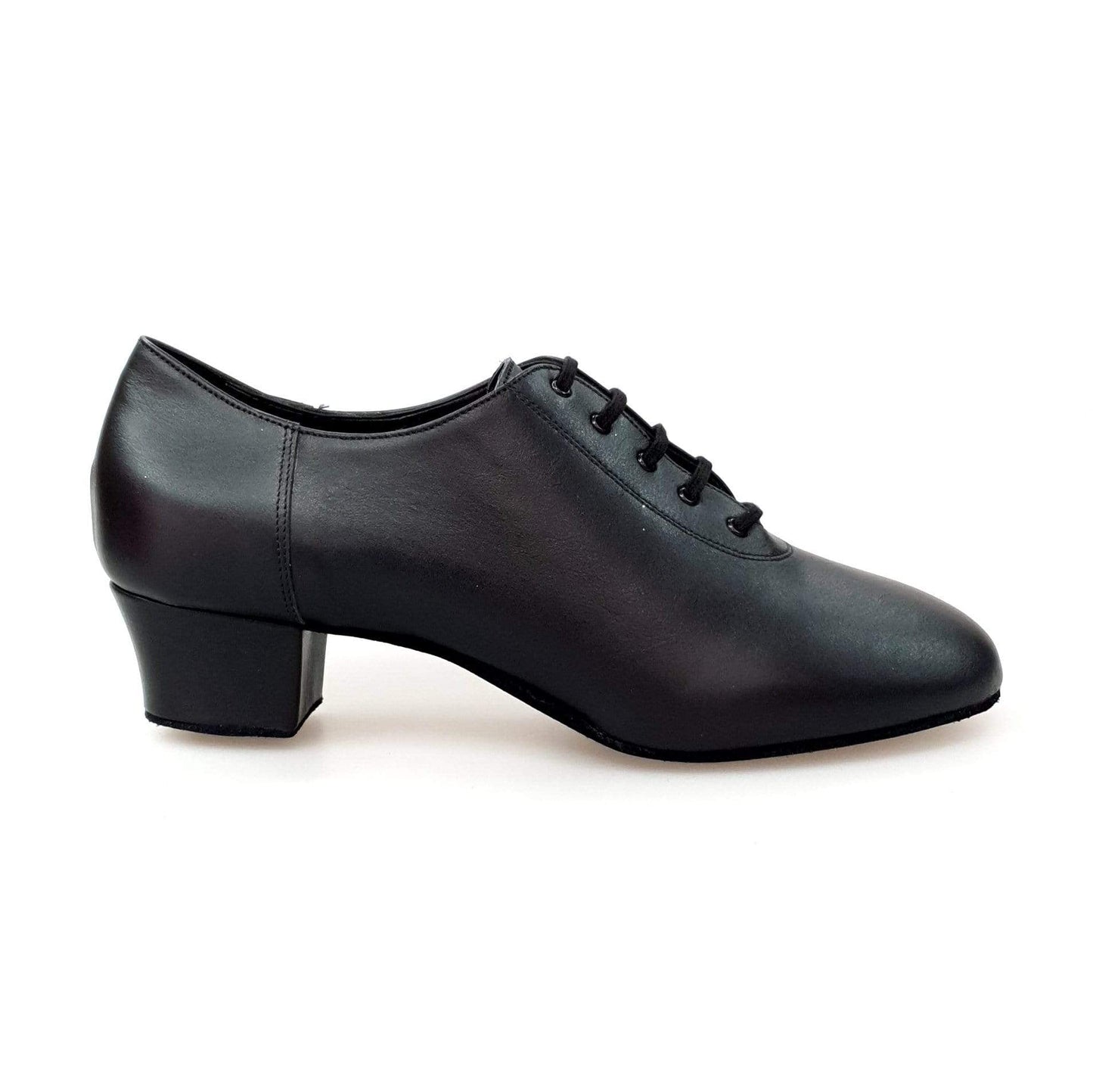 Scarpa uomo Philip 888 in pelle nera, stringata Flex per danze sportive, suola ultraflex, stile Oxford per Latino Americano