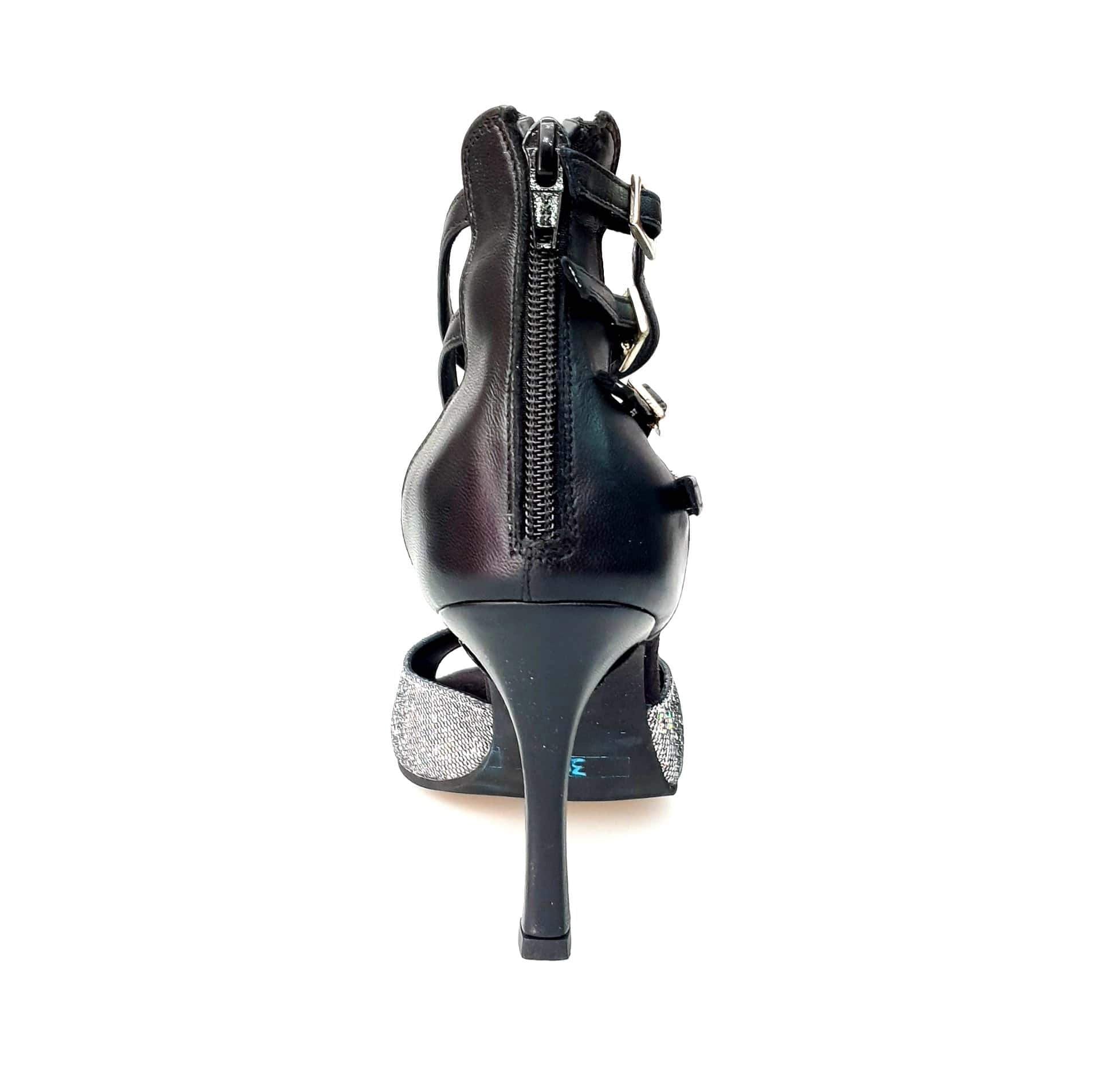 Scarpa da donna Malon (779F) Wish Dance in multicolore Boreale Silver con tallone in pelle nera