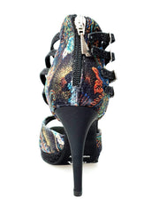 Carica immagine nella Galleria, Wish Dance Shop Lussuria in New Velvet Cinturini in Glitter Nero con Plateau
