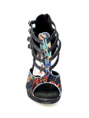 Carica immagine nella Galleria, Wish Dance Shop Lussuria in New Velvet Cinturini in Glitter Nero con Plateau
