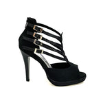 Carica immagine nella Galleria, Wish Dance Shop Lussuria - Scarpa da Donna in Camoscio Nero Glitter Nero con Plateau
