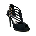 Carica immagine nella Galleria, Wish Dance Shop Lussuria - Scarpa da Donna in Camoscio Nero Glitter Nero con Plateau
