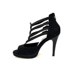 Carica immagine nella Galleria, Wish Dance Shop Lussuria - Scarpa da Donna in Camoscio Nero Glitter Nero con Plateau
