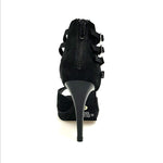Carica immagine nella Galleria, Wish Dance Shop Lussuria - Scarpa da Donna in Camoscio Nero Glitter Nero con Plateau
