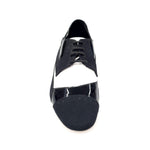 Load image into Gallery viewer, Magno (845) - Men&#39;s Lace-up Mod. Derby Brogue Shoe in Black Patent Leather and Suede With White Leather
