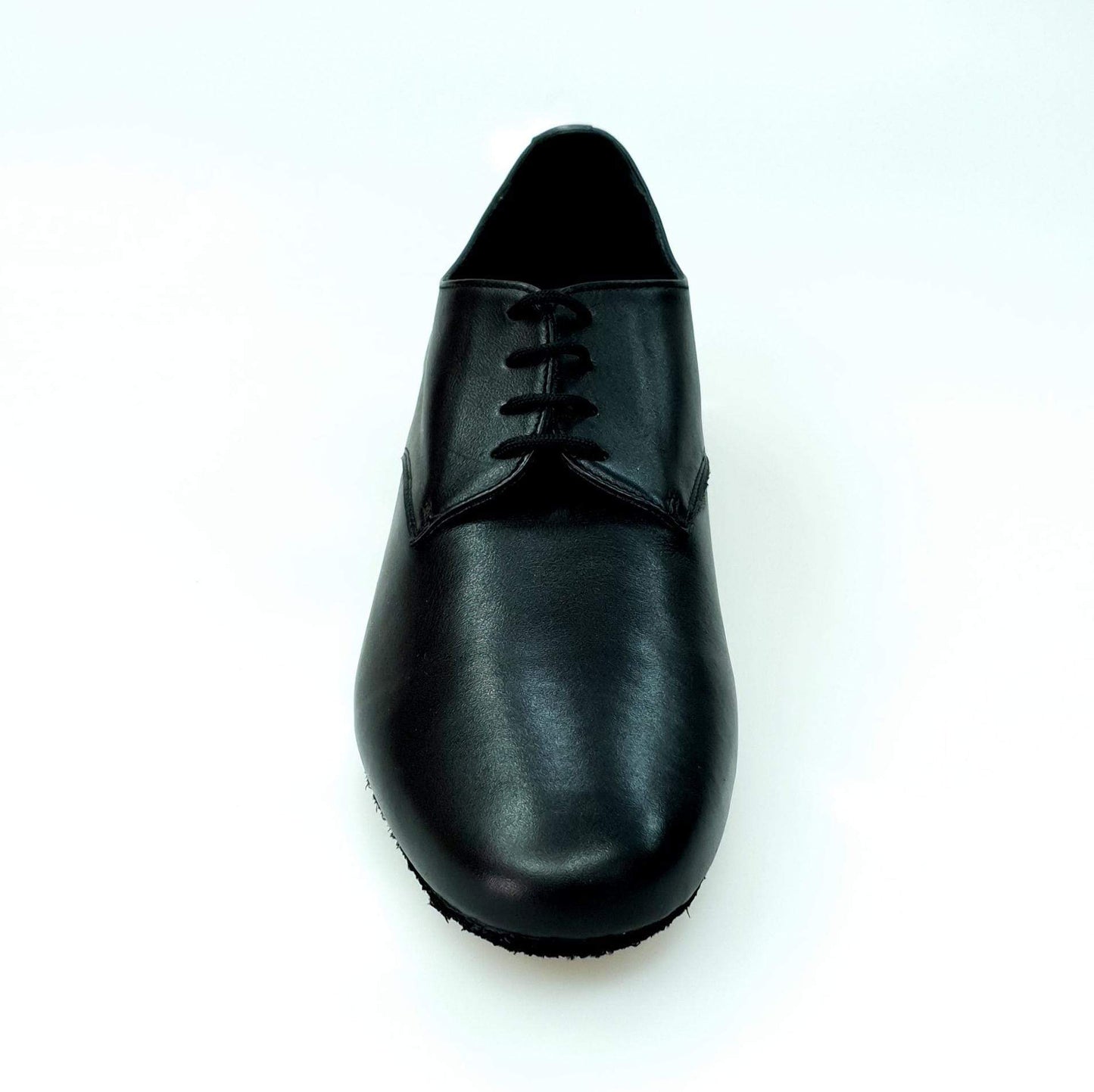 Scarpa Derby in pelle nera Marcy MS01 con forma tonda, scarpa stringata elegante per donna, Wish Dance Shop