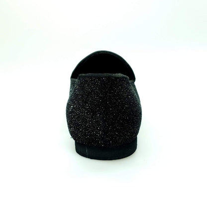Mocassino in glitter nero premium Wish Dance Shop con interno in pelle, elegante calzatura per occasioni speciali