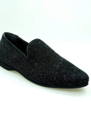 Carica immagine nella Galleria, Wish Dance Shop Mocassino in Glitter Nero Premium con interno in Pelle
