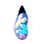 Load image into Gallery viewer, Admiral Iris Blue (800PJ) - Men&#39;s Loafer in Blue Picasso Fabric with Blue Lurex Profiles Covered in Genuine Italian Leather
