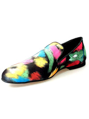 Load image into Gallery viewer, Admiral Iris Black (800PJ) - Men&#39;s Loafer in Black Picasso Fabric with Black Lurex Profiles Covered in Genuine Italian Leather
