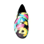 Carica immagine nella Galleria, Admiral Iris Black (800PJ) - Mocassino da Uomo in Tessuto Picasso Nero con Profili in Lurex Nero Rivestito in Vera Pelle Italiana
