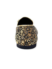 Carica immagine nella Galleria, Doge (800PJ) - Mocassino da Uomo in Tessuto Veneziano Fiorato Oro con Profili in Lurex Oro Rivestito in Vera Pelle Italiana
