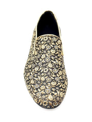 Carica immagine nella Galleria, Doge (800PJ) - Mocassino da Uomo in Tessuto Veneziano Fiorato Oro con Profili in Lurex Oro Rivestito in Vera Pelle Italiana
