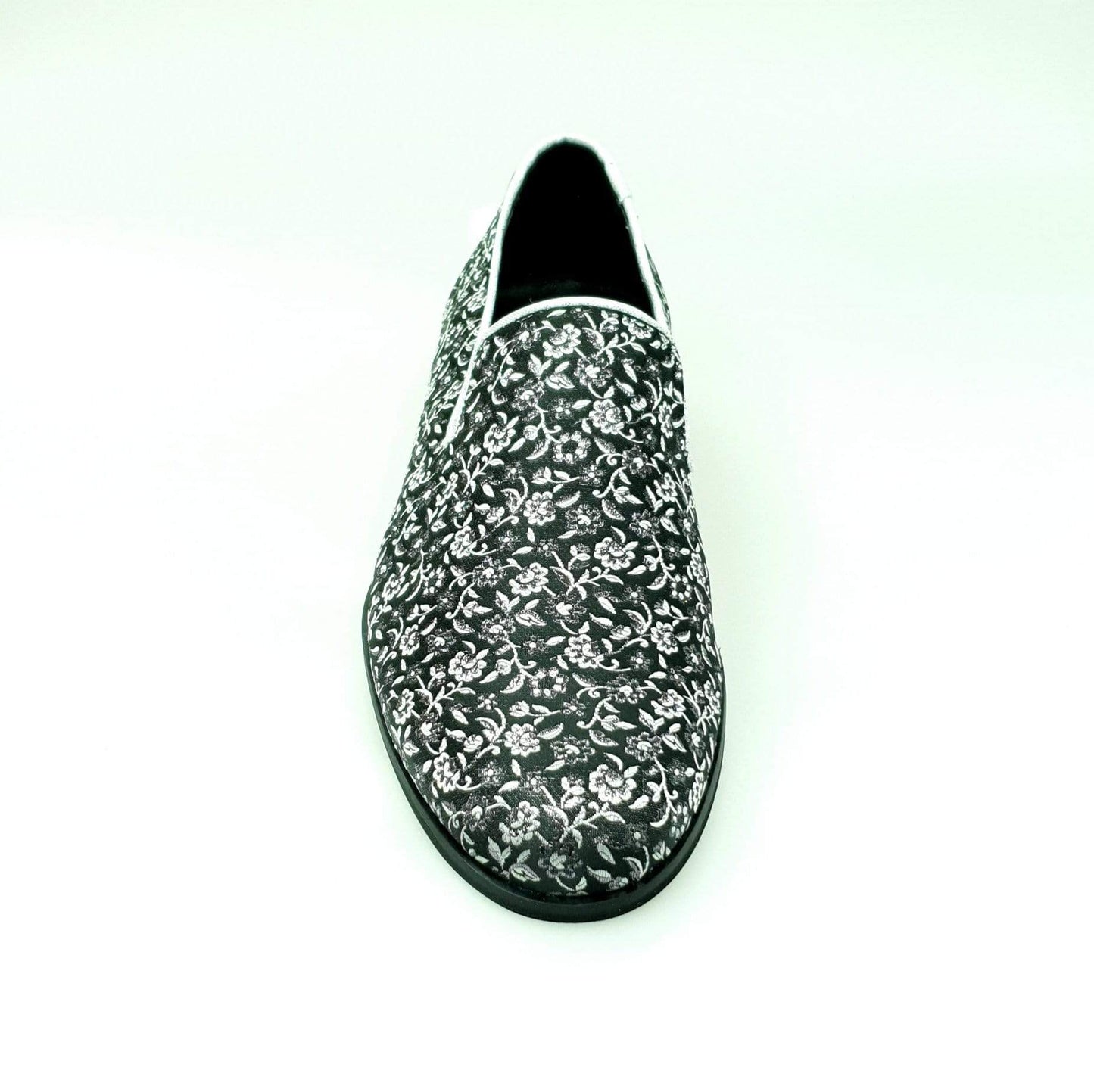 Mocassino da uomo Doge Wish Dance Shop in tessuto veneziano fiorato silver con dettagli in lurex e rivestito in Vera Pelle Italiana