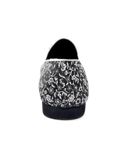 Carica immagine nella Galleria, Doge (800PW) - Mocassino da Uomo in Tessuto Veneziano Fiorato Silver con Profili in Lurex Silver Rivestito in Vera Pelle Italiana
