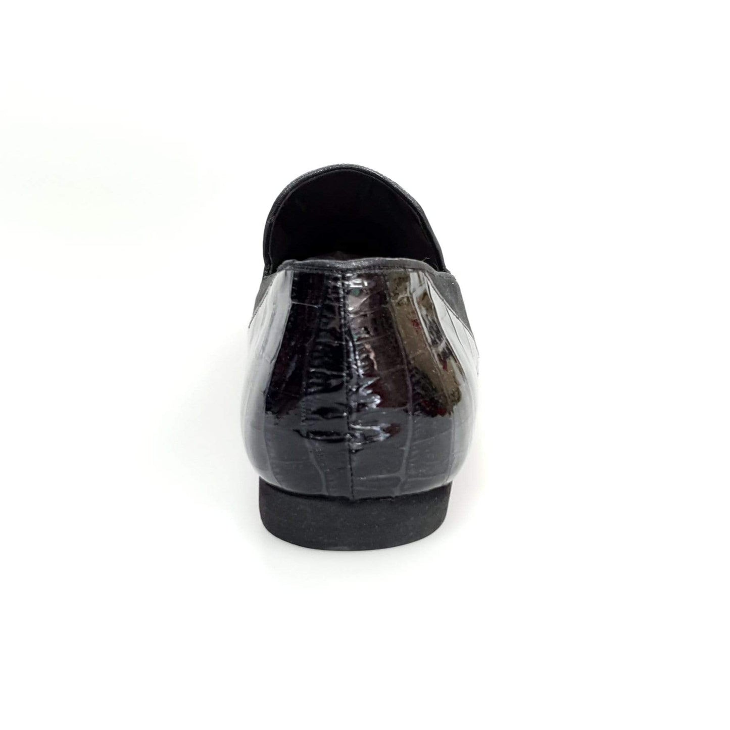 Scarpa mocassino da uomo Wish Dance Shop in camoscio nero con pom pom rosso e tallone in cocco nero.